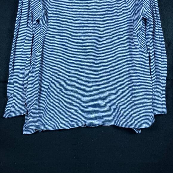 J Jill Womens Sweater Blue Striped Crew Neck Long Sleeve Modal Blend XS Petite - Picture 3 of 12